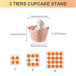 Boxalls Cupcake Stand, 3 Tier Square Acrylic