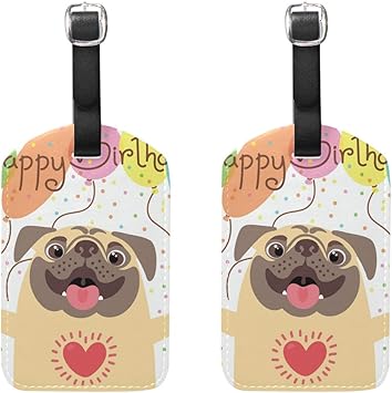 pug luggage tag