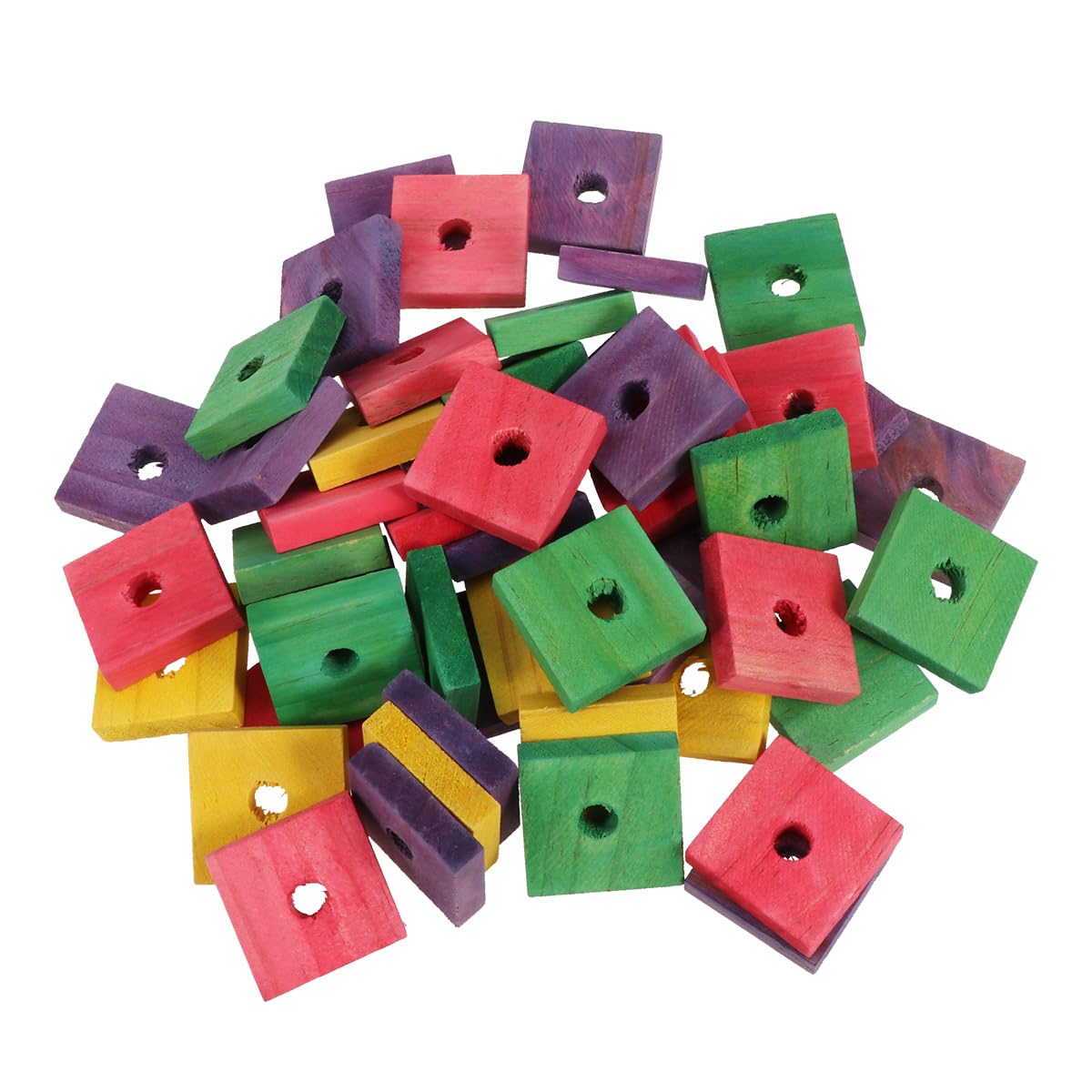 YARNOW 50 Pieces Educational Parrot Clip Toy Bird Chewing Playing Toy Parrots Cockatoos Macaws Mixed Color