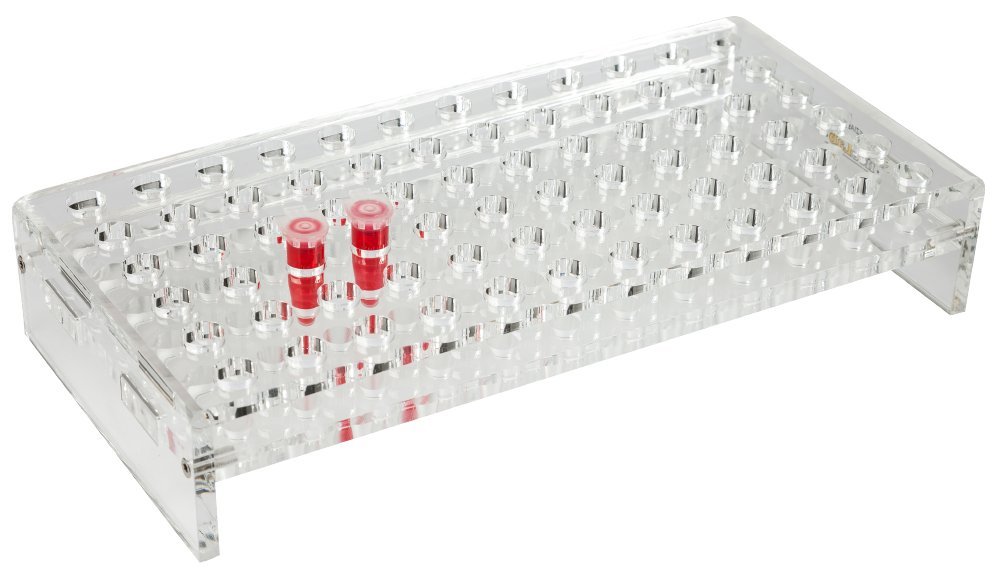Neolab 1 5139 Acrylic Frame for 6 x 12 Eppendorf Reaction Tubes 1.5 ml