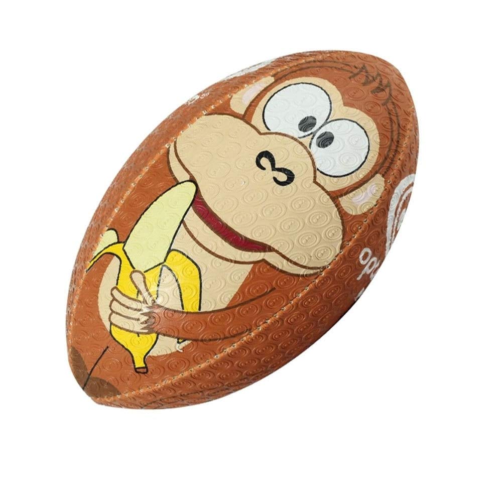 Optimum Rugby Ball - Balanced and Responsive for Accurate Handling and Kicking of Top-Performing Rugby Balls - Perfect for Training and Gameplay - 2-Ply 410g Ball - Monkey - Midi