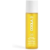COOLA Firming Body Oil Mist SPF 30, Organic Lightweight Hydrating Sunscreen Mist with Bakuchiol, Vitamins C, D, E, Sea Buckthorn & Moringa Oils, Firms & Smooths Skin, 3.4 Oz