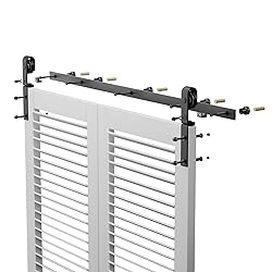 CCJH 5FT/60'' Bi-Folding Barn Door Hardware Sliding