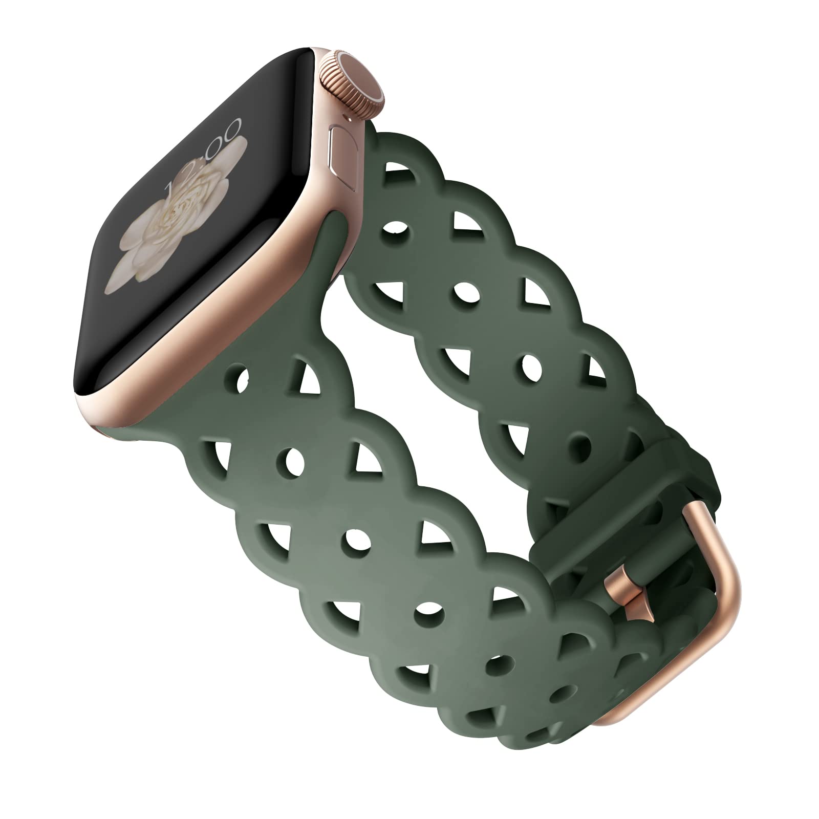 Recoppa Compatible with Apple Watch Straps 46mm 38mm 40mm 41mm 42mm 44mm 49mm, Soft Breathable Air Hole Slim Hollow-out Sport Strap for iwatch Series 10 9 8 Ultra 7 6 5 4 3 2 1 SE Ultra 2