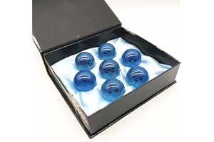 JOYSEE Viru Children Toy Crystal Glass Ball Stars，Anime Collectibles New Gift Box Set of 7Pcs 43Mm/1.7 in Diameter