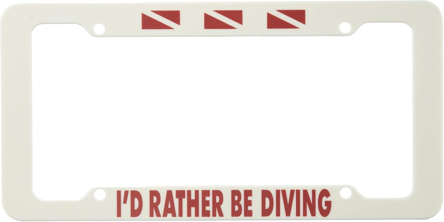 Innovative Scuba Concepts Car License Plate Frame Scuba Diver Plastic, AU15