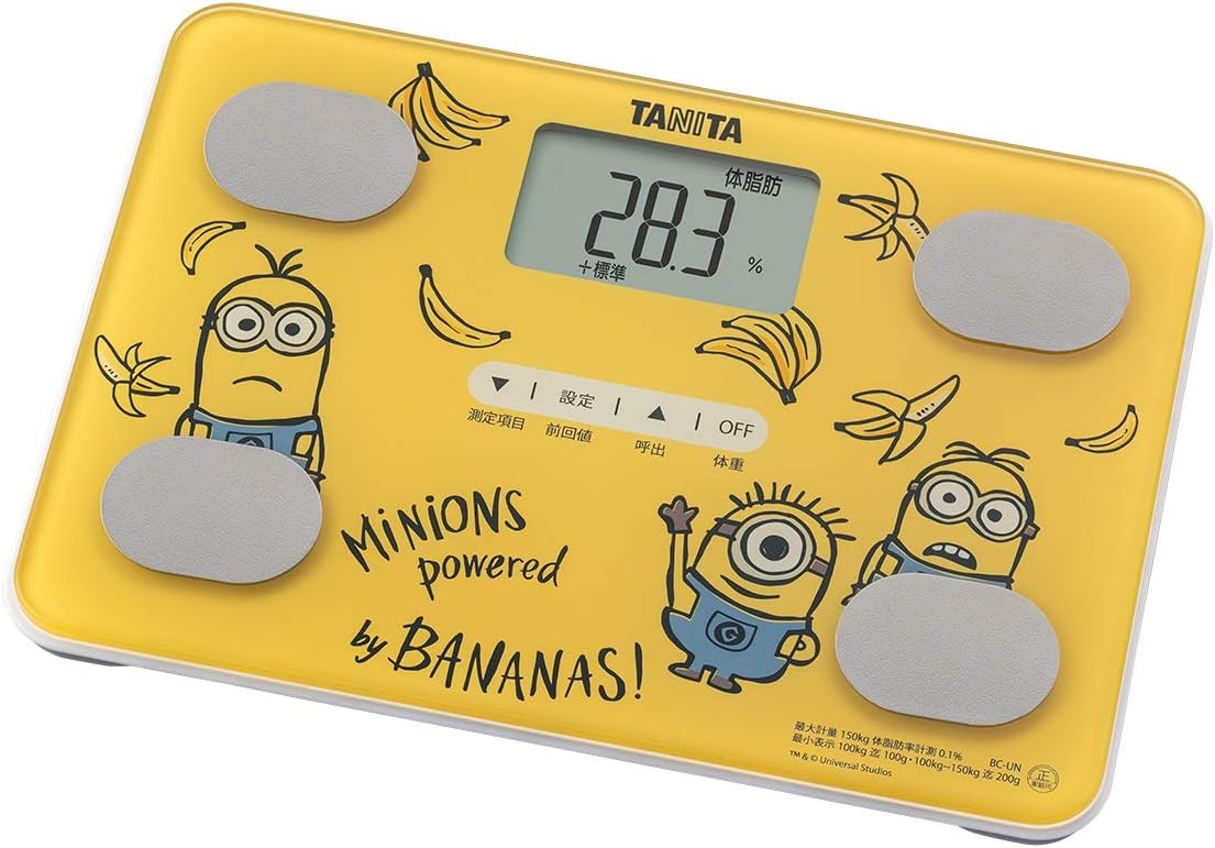 Amazon タニタ 体重 体組成計 ミニオン イエロー Un Mi01 ステップオン 自動認識でカンタン測定 タニタ Tanita 体重 体脂肪 体組成計 通販