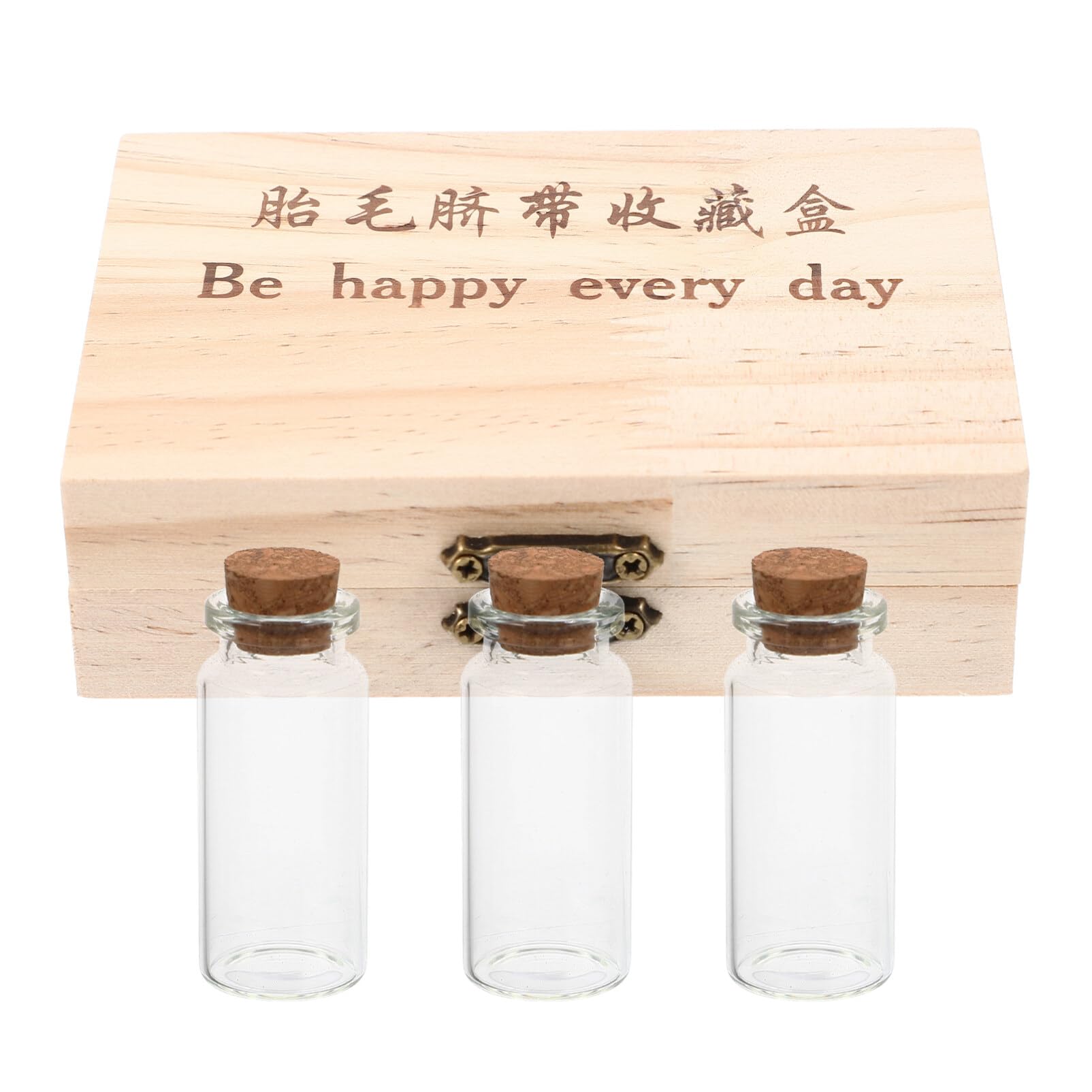 ABOOFAN Box Lanugo Umbilical Cord Preservation Umbilical Cord Organizer Souvenir Storage Bottle Baby Bottle Newborn Teeth Baby Hair Container Keepsake Storage