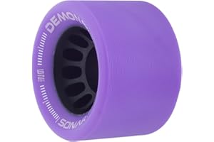 Riedell Demon EDM Roller Skate Wheels - 4 Pack of 43mm x 62mm Wheels | Purple 95A