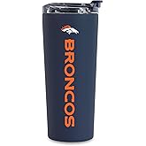 Rico Industries NFL Football 24oz Stainless Steel Tumbler with Lid and Dual Functioning Lid