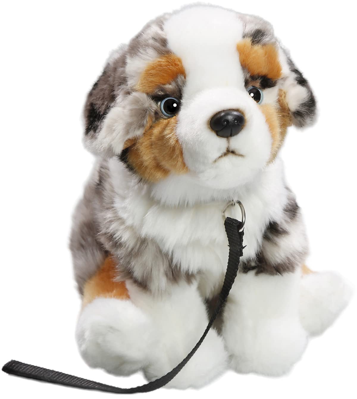Carl Dick Australian Shepherd Dog sitting with lead 10.5 inches, 25cm, Plush Toy, Soft Toy 3428