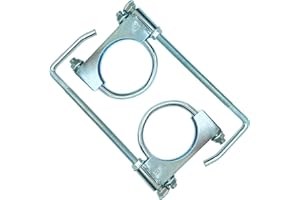 CAROTUPY 2Pcs Universal Exhaust Clamp 2.5 Inch with Hanger, Muffler Hanger Exhaust Hanger for 2.5 Inch Exhaust Pipes