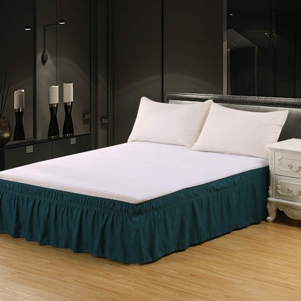 XUANDIAN Queen Size Bed Skirt Ruffled Wrap Around Bed