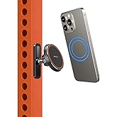 APPS2Car Magnetic Phone Holder for Gym, Alloy Base & Ball Joint, Attach to Metal Surfaces, Dual Magnetic Phone Mount for MagSafe iPhone 12-17 Series