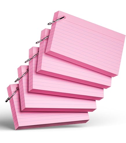 600 Piece Index Cards With Ring, 3x5 Inches Index Cards
