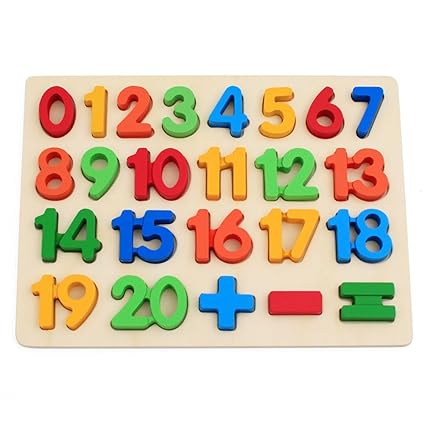TOYMYTOY Wooden Numbers Puzzle Bundle Board