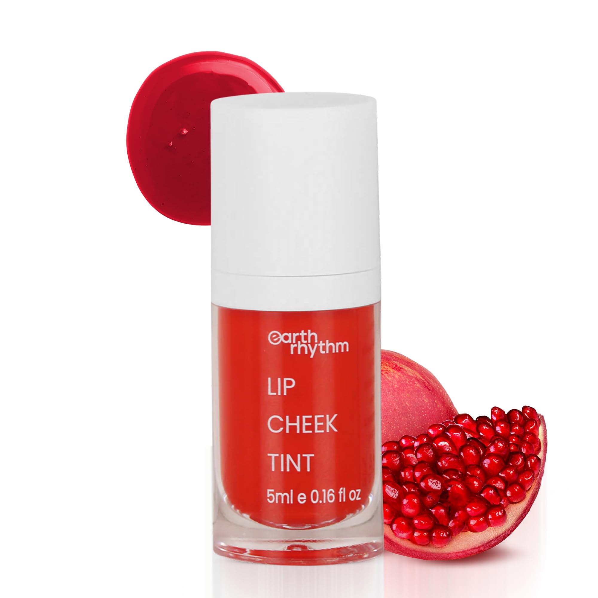 Earth Rhythm Lip, Cheek and Eye Shadow Tint- Cherry, with Pomegranate and Grape Seed Extract,Multipurpose Tint, Natural - 5 ml