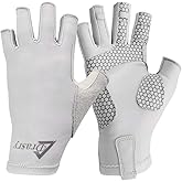 Drasry UV Protection Fishing Fingerless Gloves - Men & Women UPF 50+ SPF Gloves for Fishing, Kayak, Paddling, Hiking, Sailing, Rowing