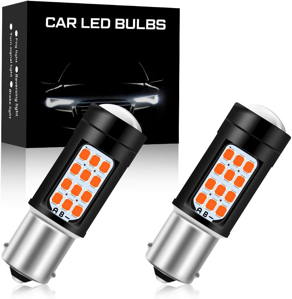 High Bright LED Red Bulbs Brake Stop Parking Tail light 1156 P21W 1141 7056 2835 42-SMD BA15S 900 Lumens 8000K Turn Signal Bulbs Side Markers Lamp DC 12V 4.5W 2pcs