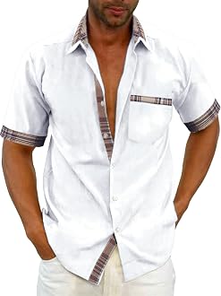 mens short sleeve dress shirts amazon