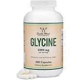 Double Wood Supplements Glycine 1000mg, Amino Acid Supplement, 300 Capsules | Restful Sleep + Relaxation Supplement*, Non-Habit-Forming, 2 Capsules Before Bed