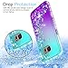 LeYi Galaxy S7 Edge Case (Not Fit S7) with 3D Pet Screen Protector [2 Pack] for Girls Women, Glitter Bling Shiny Diamond Liquid Clear TPU Protective Phone Case for Samsung Galaxy S7 Edge Teal/Purple
