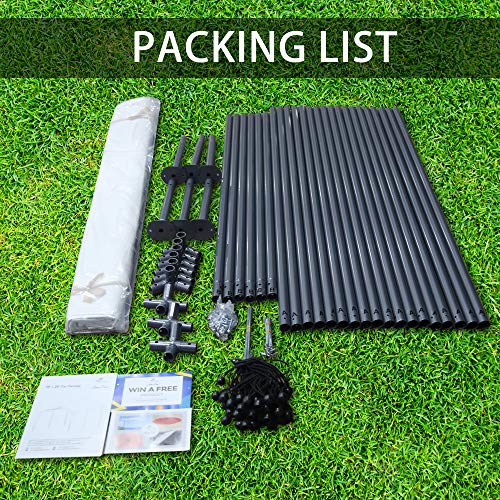 Abba Patio VDLGP1020W 10 x 20 Feet Outdoor Carport Canopy 6 Steel Legs