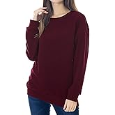 Smallshow Fleece Maternity Nursing Sweatshirt Long Sleeve Breastfeeding Tops