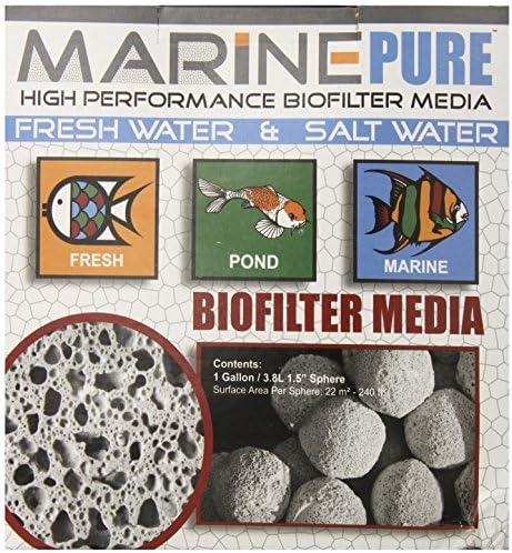 CerMedia MarinePure 1.5-Inch Sphere Bio-Filter Media for Marine and Freshwater Aquariums, 1-Gallon by CerMedia MarinePure