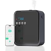 Smart Scent Air Machine for Home,1500 Sq. Ft Coverage Waterless Essential Oil Diffuser with Cold Air Diffuser with App Control,Hotel,Spa, Office Collection Diffuser, Waterless Whole House (Black)
