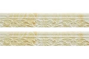 LAHONI 2 Pieces Flexible Molding Trim, 15 Feet Peel and Stick Crown Molding Ceiling Border Self Adhesive Foam Wall Trim for Wall Edge, Ceilings, Countertops and More (Yellow)