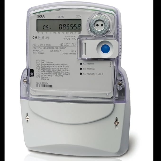 Iskraemeco PV Meters Iskraemeco MT174 Three Phase Generation Meter Amazon.co.uk DIY & Tools