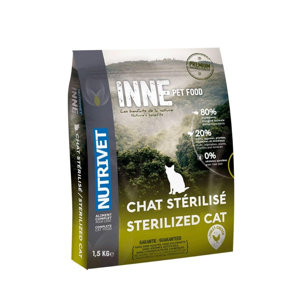 Nutrivet Inne Food for Sterilised Cats - 1.5 kg Bag