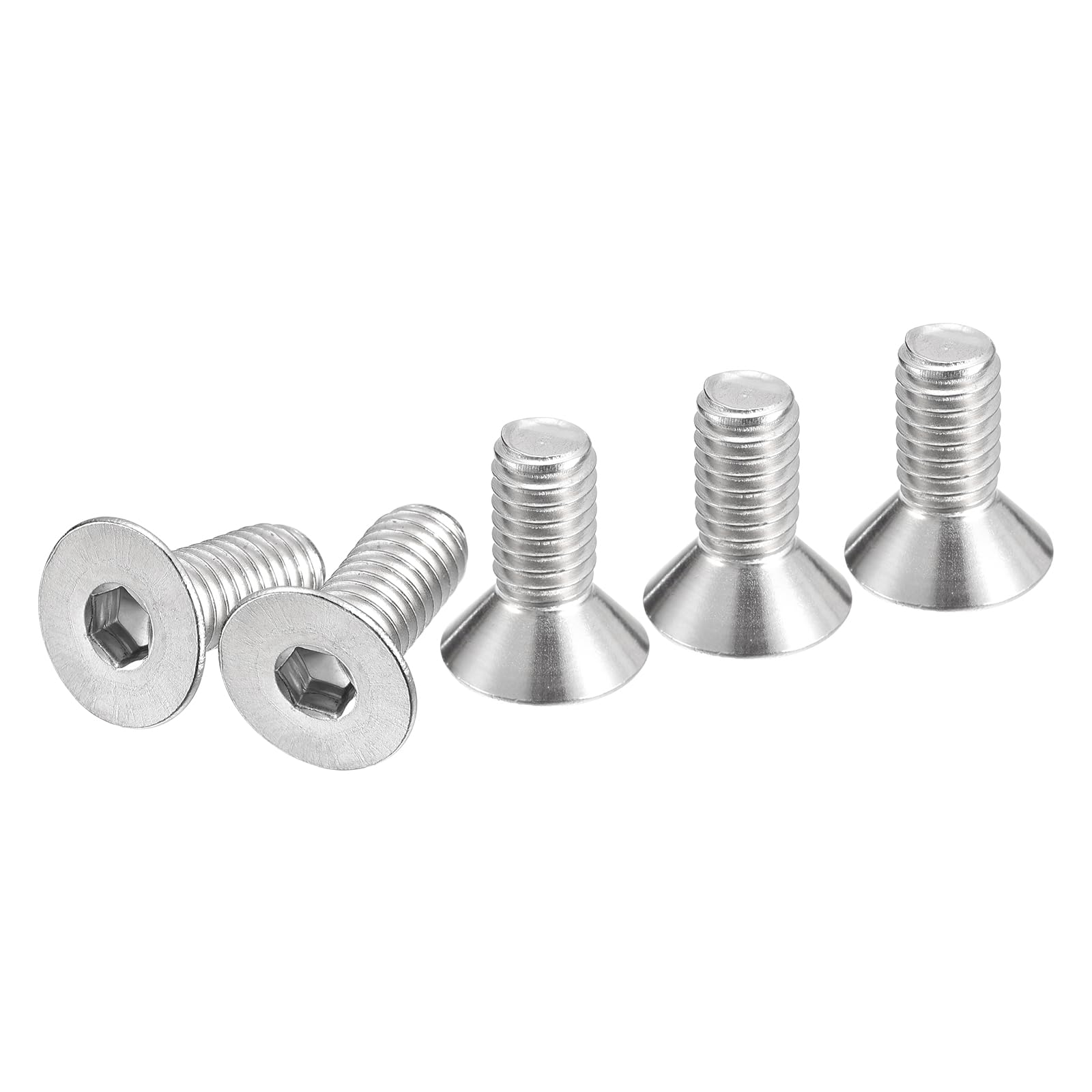 DTGN 5/16-18 x 3/4" Flat Head Socket Cap Screws, 25 Pack 304 Stainless Steel Hex Socket Flat Head Screws, Full Thread, Countersunk Bolts