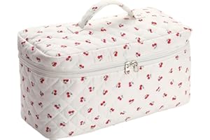 Saikaspotts Padded Travel Case Compatible with Dyson Airwrap Complete Styler and Attachments, Quilted Cotton Portable Storage Bag for Hair Dryer Shark Flexstyle Dyson Airwrap Brush Hair Accessories