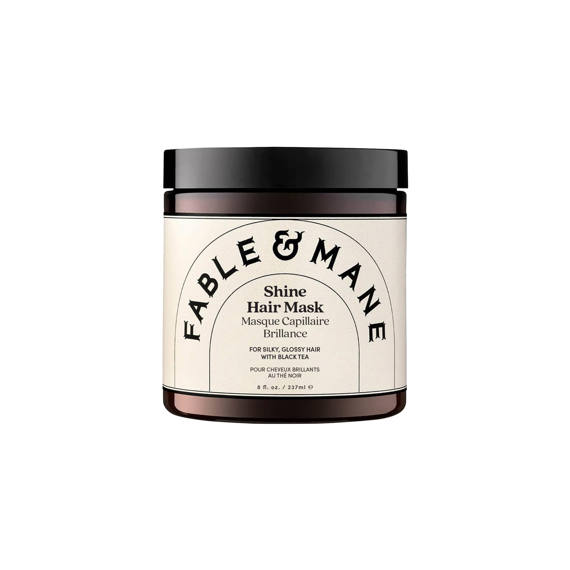 Fable & Mane Shine Hair Mask, Boosts Shine, Tames Frizz and Enhances Colour with Black Tea. 3-Minute, Chai-scented, Hair Gloss Treatment (237ml)