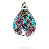 Teardrop Paisley Finial Glass Christmas Ornament