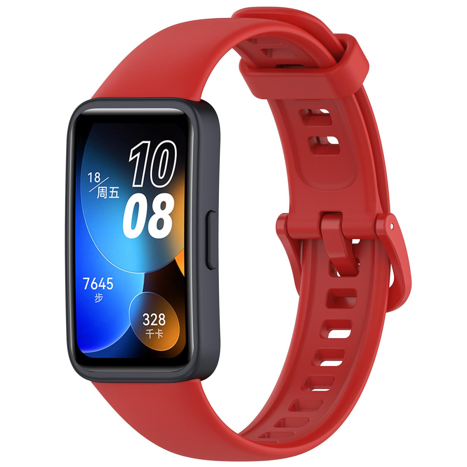 Panda Bobo For Huawei Band 8/Band 9 Replacement Silicone Sport Watch band Strap (Red)