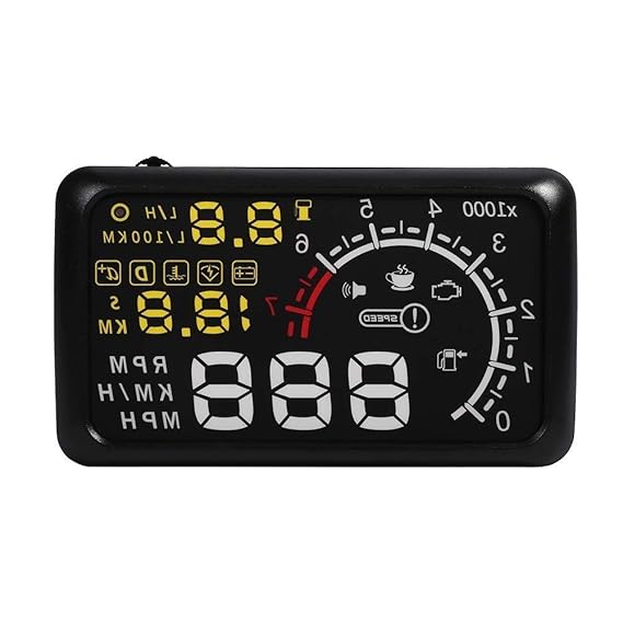 Anzeige Auto Head Up Display HUD Kopf Hohe Anzeige OBD2 OBDII Geschwindigkeit, Level Kraftstoff, Konto Tour 14.8 * 8,5 (1 ink