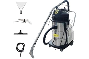 HASANEN 60L Commercial Carpet Cleaning Machine, 2110W Professional 3in1 Carpet Spraying Floor Brush Cleaner Extractor Vacuum Deep Cleaning Washing Machine Portable Carpet Cleaner (60L)