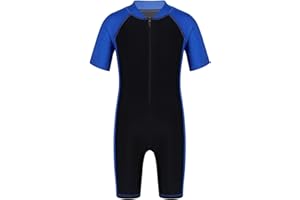 LOLODA Lorilida Boys One Piece Rash Guard Swimsuit Short Sleeve Water Sport Bathing Suits UPF 50+ Sun Protection