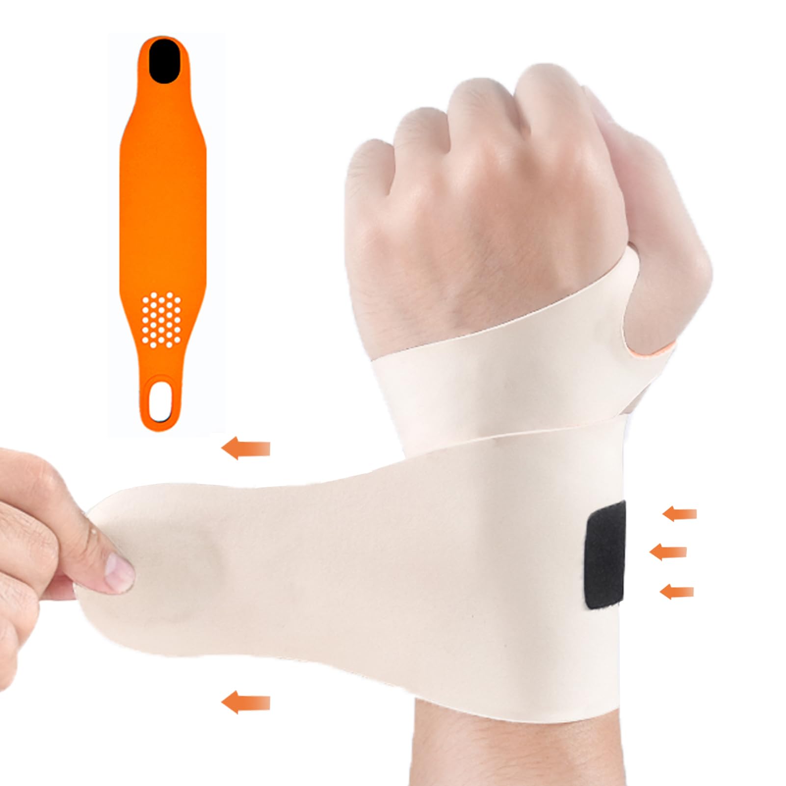 SONGQEE Lightweight Wrist Brace Compression Sleeve, Hand Wrist Support for Arthritis Pain Relief, Adjustable Wrist Strap Fit Right Left Hand, Wrist Sleeve Glove Sport Protector for Men Women