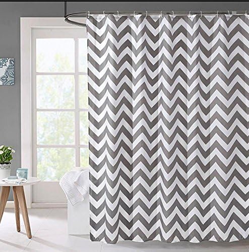 Shower Curtain 3D Gray Wave Waterproof Thickening Mildew Toilet , gray wave 260180 send hook