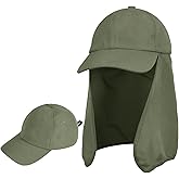 Solaris Foldable Neck Flap Cover Sun Cap UPF 50 Protection Hat for Outdoor Fishing Hiking