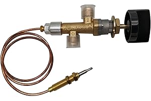 MENSI Low Pressure LPG Propane Gas Fireplace Fire Pit Flame Failure Safety Control Valve Kit with 𝟑/𝟖" 𝐌𝐚𝐥𝐞 𝐅𝐥𝐚𝐫𝐞 𝐒𝐰𝐢𝐯𝐞𝐥 (𝟓/𝟖"-𝟏𝟖𝐔𝐍𝐄𝐅) Fitting