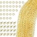TecUnite 33 Feet Gold Plated Link Chain Necklace with 30 Jump Rings and 20 Lobster Clasps for Jewelry DIY Making (1.5 mm)
