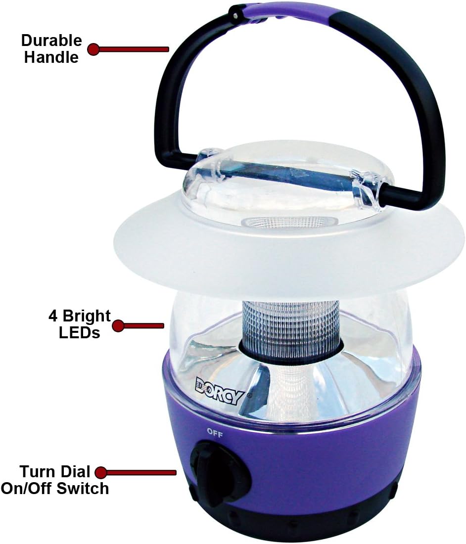 Dorcy LED Bright Mini Lantern 70 Hour Run Time, Assorted Colors, Small, Model Number: 41-1017 - Battery Lantern - 
