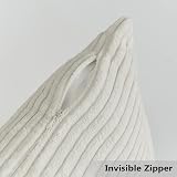 Home Brilliant Cream Velvet Stripe Cushion Covers 18in Pack of 2 view 4
