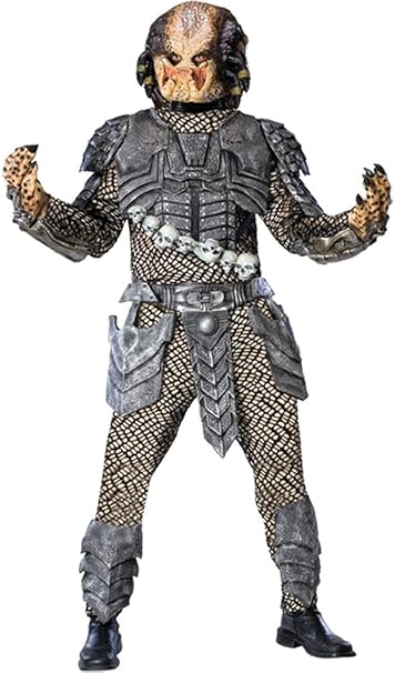 Amazon Com Aliens Vs Predator Deluxe Predator Costume Black