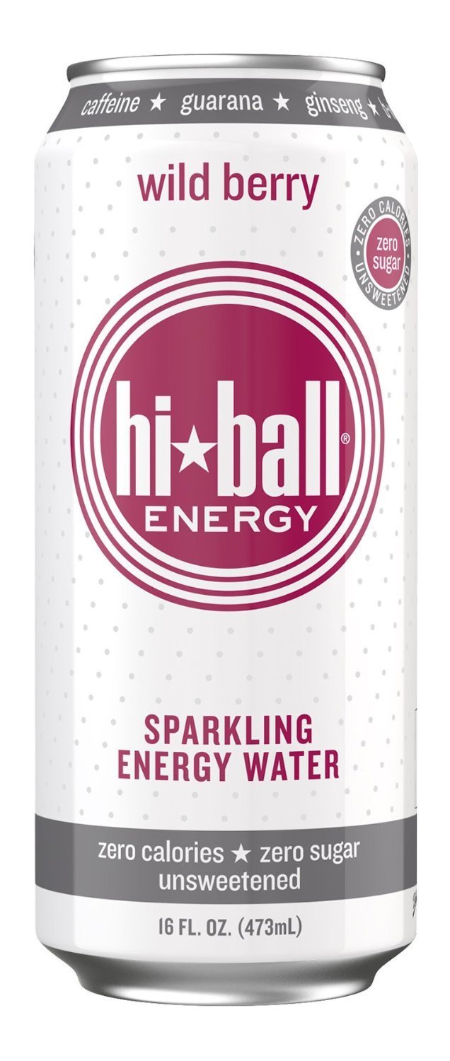 Hi Ball Energy Sparkling Water Wild Berry 16fl.oz. (Pack of 8) Grocery